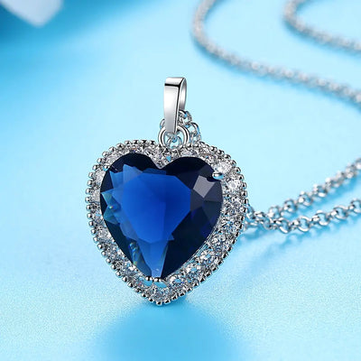 Ocean Heart Titanic Pendant for Women