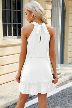 Elegant Grecian Tied Dress